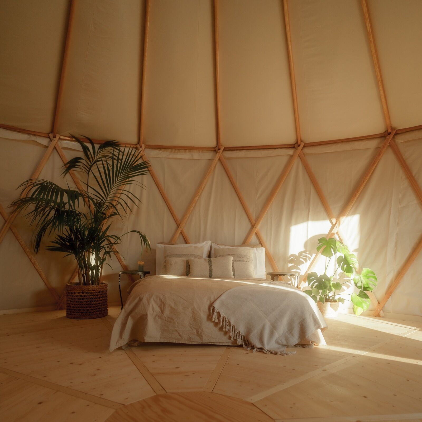 Glamping yurt